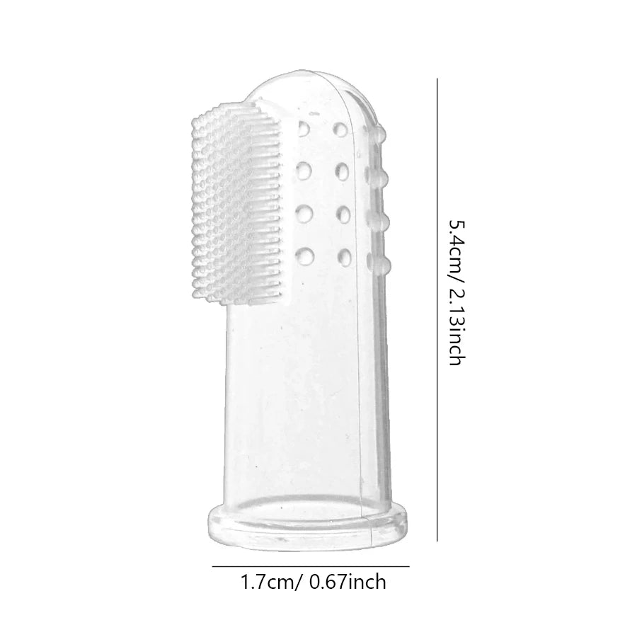 silicone finger toothbrush set for pets
