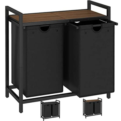 Laundry Hamper with Removable Laundry Bag and Top Shelf