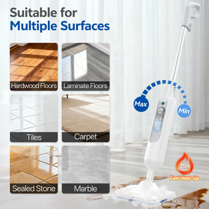 Steam Mop, melts tough grease and grime