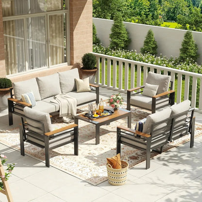 Aluminum Patio Furniture with Washable Thick Cushions