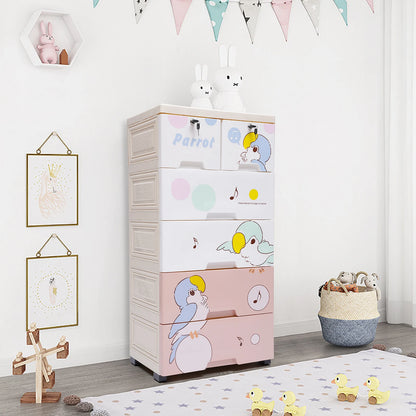 Dresser Storage, Rolling Parrot Plastic with locks