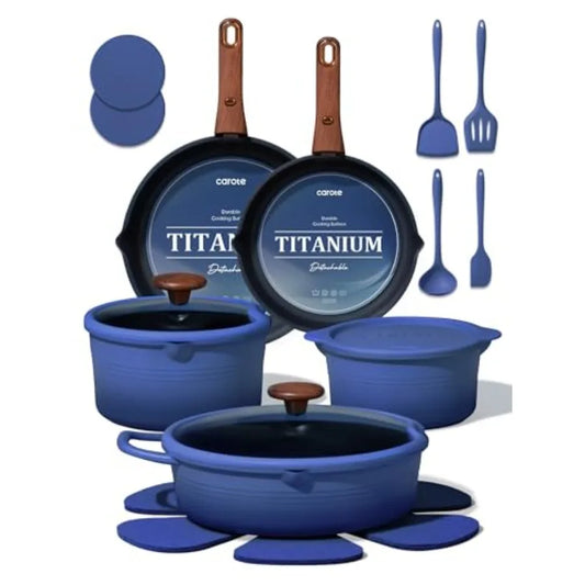 Titanium Cookware with Non-Stick Cooking