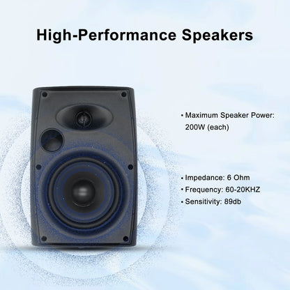 Outdoor Speakers, Bluetooth, Waterproof, Multifunctional Amplifier