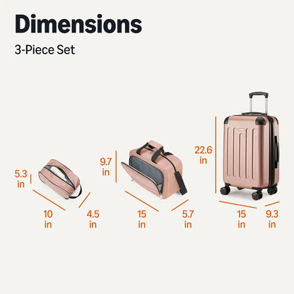 Luggage Set with Tote Bag, and Compact Travel Bag
