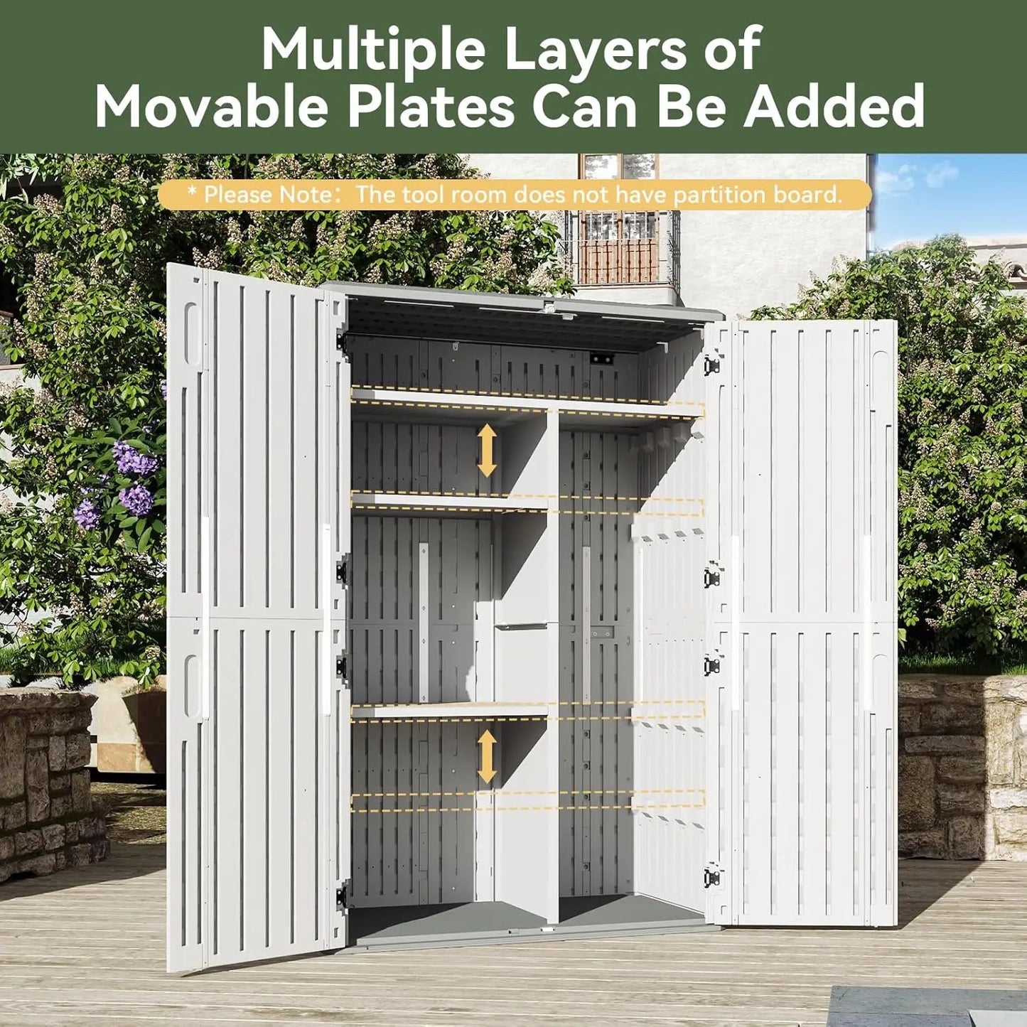 Outdoor Vertical Storage Shed