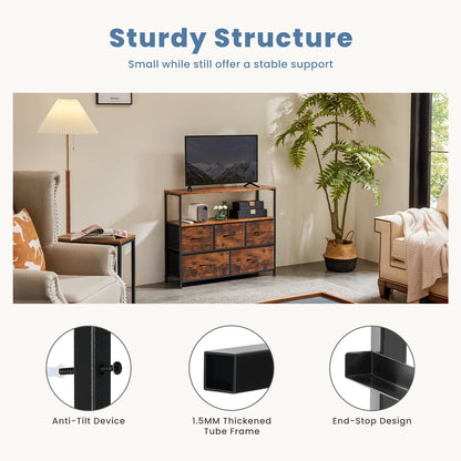 TV Stand Dresser for Bedroom with Storage