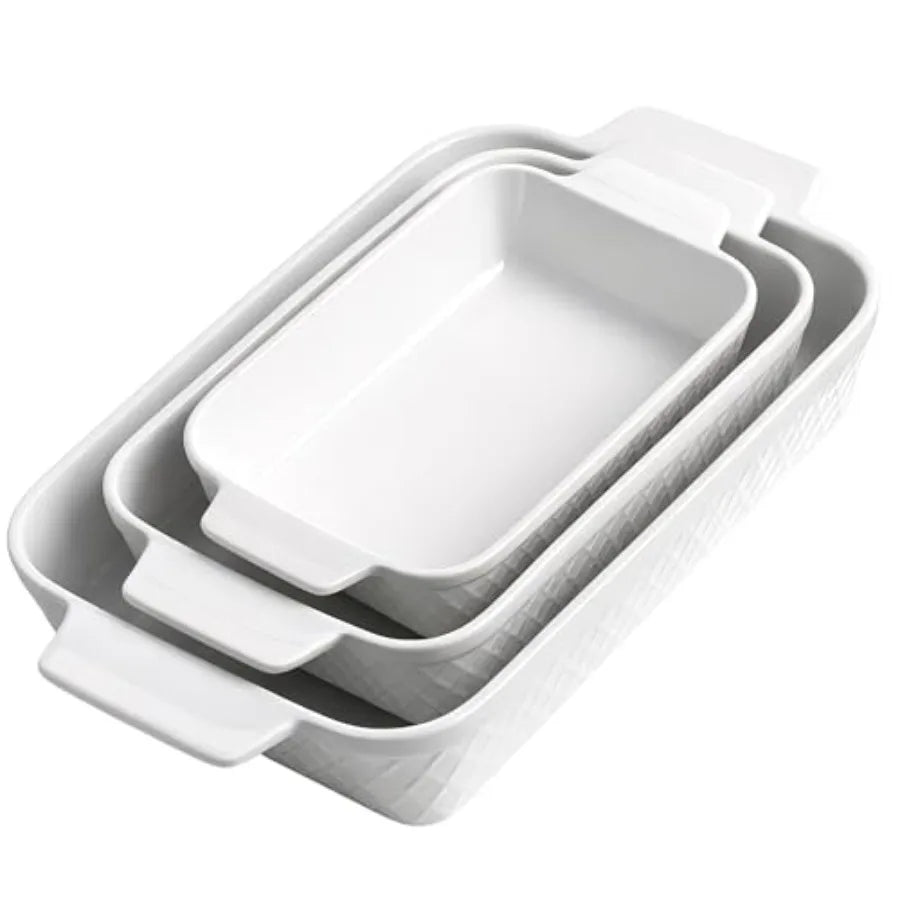 3-Piece Stackable Bakeware Sets Dishwasher and Oven Safe