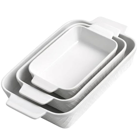 3-Piece Stackable Bakeware Sets Dishwasher and Oven Safe