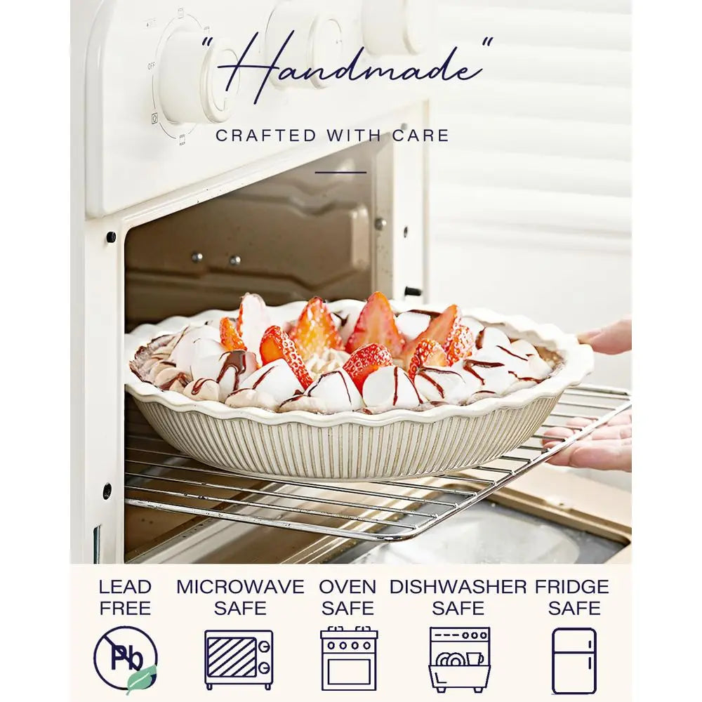 Ceramic Pie Pan Set of 2