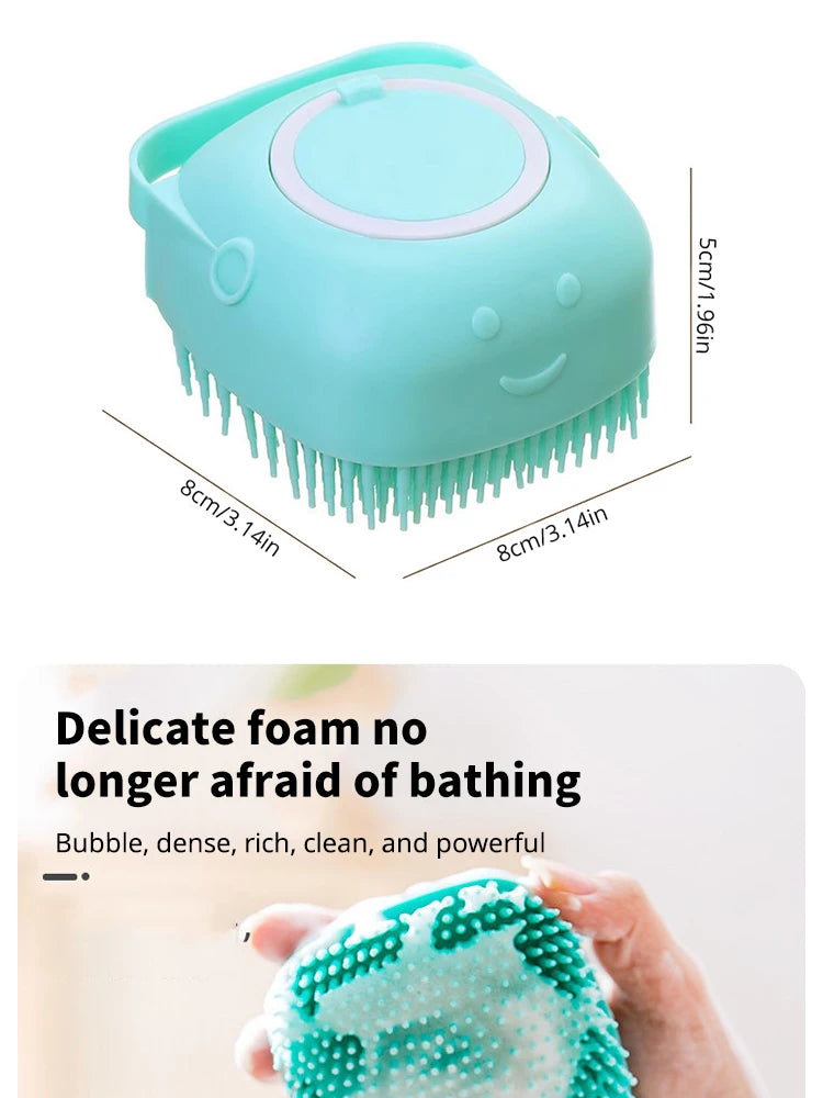 Silicone Pet Bathing Brush Gentle Grooming for Pets