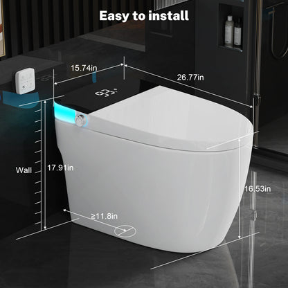 Toilet Seat Heated, Temperature Display, Night Light