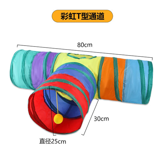 Cat Tunnel Tube Foldable Cat Toys Kitty Training