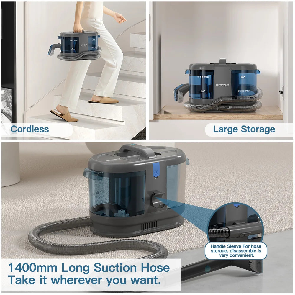 Cordless Carpet & Spot Vacuum Cleaner with Wet Sprayer