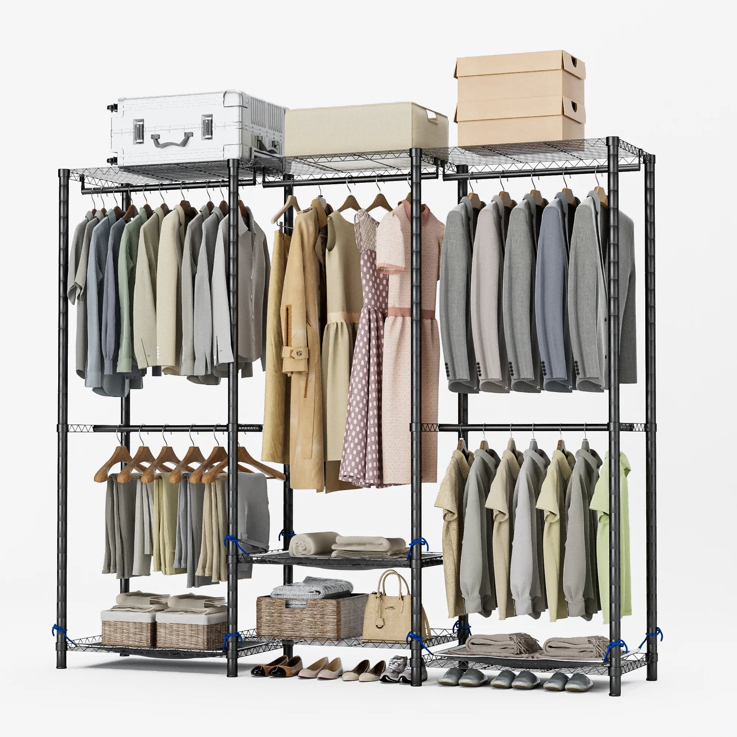 Clothes Storage Rack, Freestanding, Heavy Duty, 960 lb.