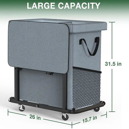 High Grade Large Laundry Basket with Wheels