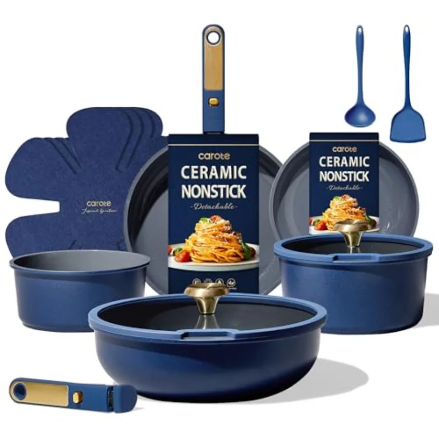 Ceramic Cookware Set with Nonstick Cooking
