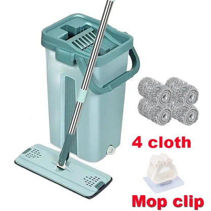 Flat Squeeze Mop with Bucket