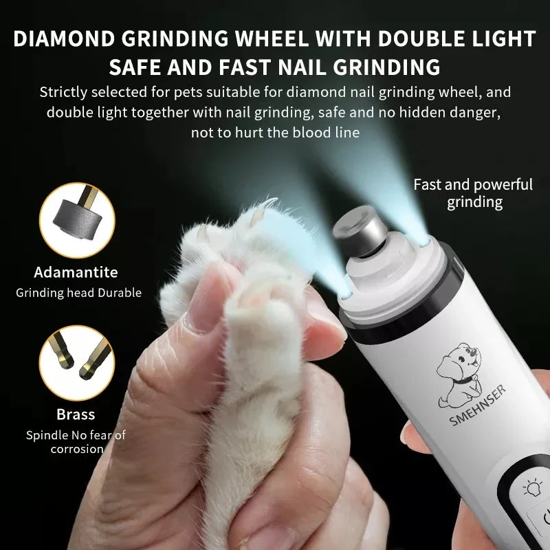 electric pet nail grinder With LED Light