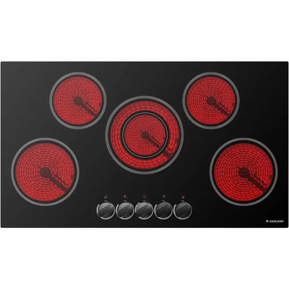 Electric Glass Cooktop Stove with 5-Burner