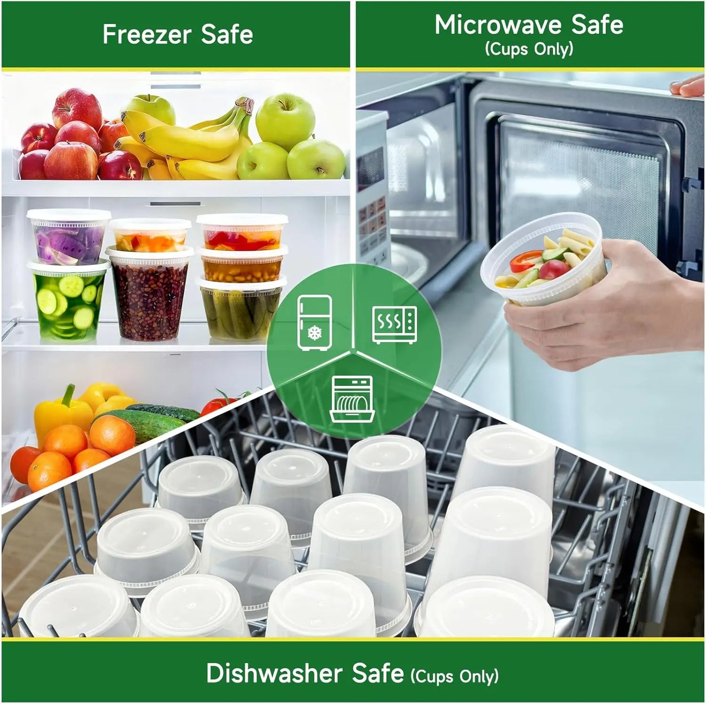 50-Pack 16 oz Leak-Proof Food Storage Containers