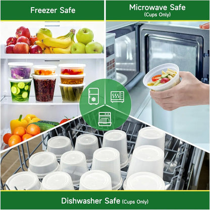 50-Pack 16 oz Leak-Proof Food Storage Containers