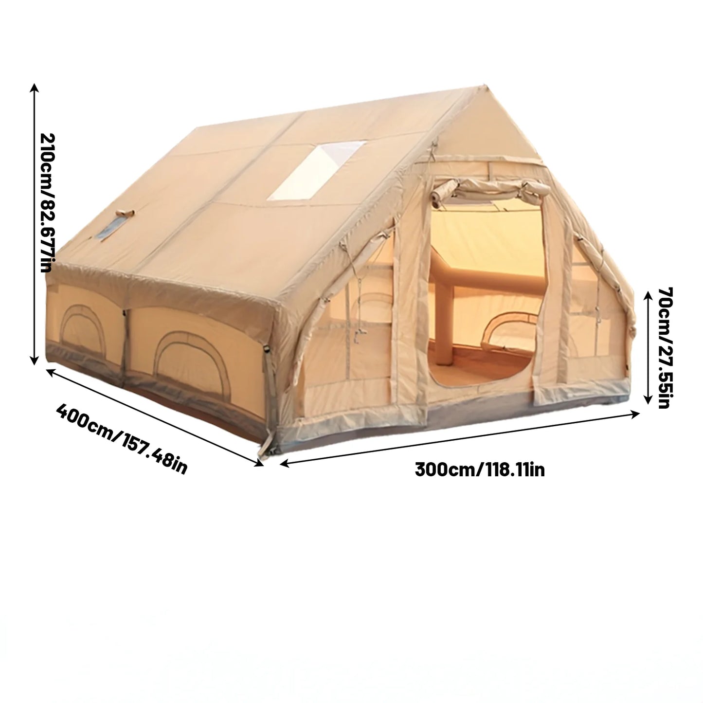 Camping Tent Large Inflatable with Skylight