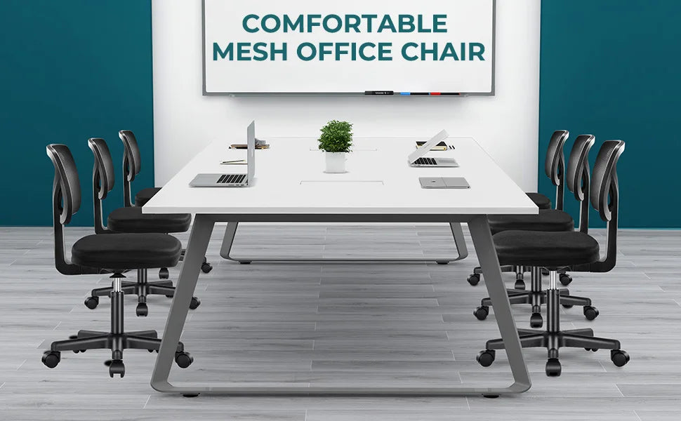 Computer Chair, Lumbar Support, Armless, Rolling Swivel