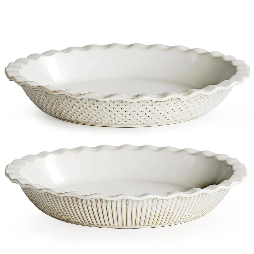 Ceramic Pie Pan Set of 2