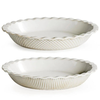 Ceramic Pie Pan Set of 2