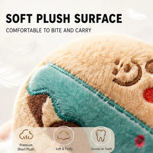 Squeaky Plush Dog Toys Cute Food Shape Puppy Chew