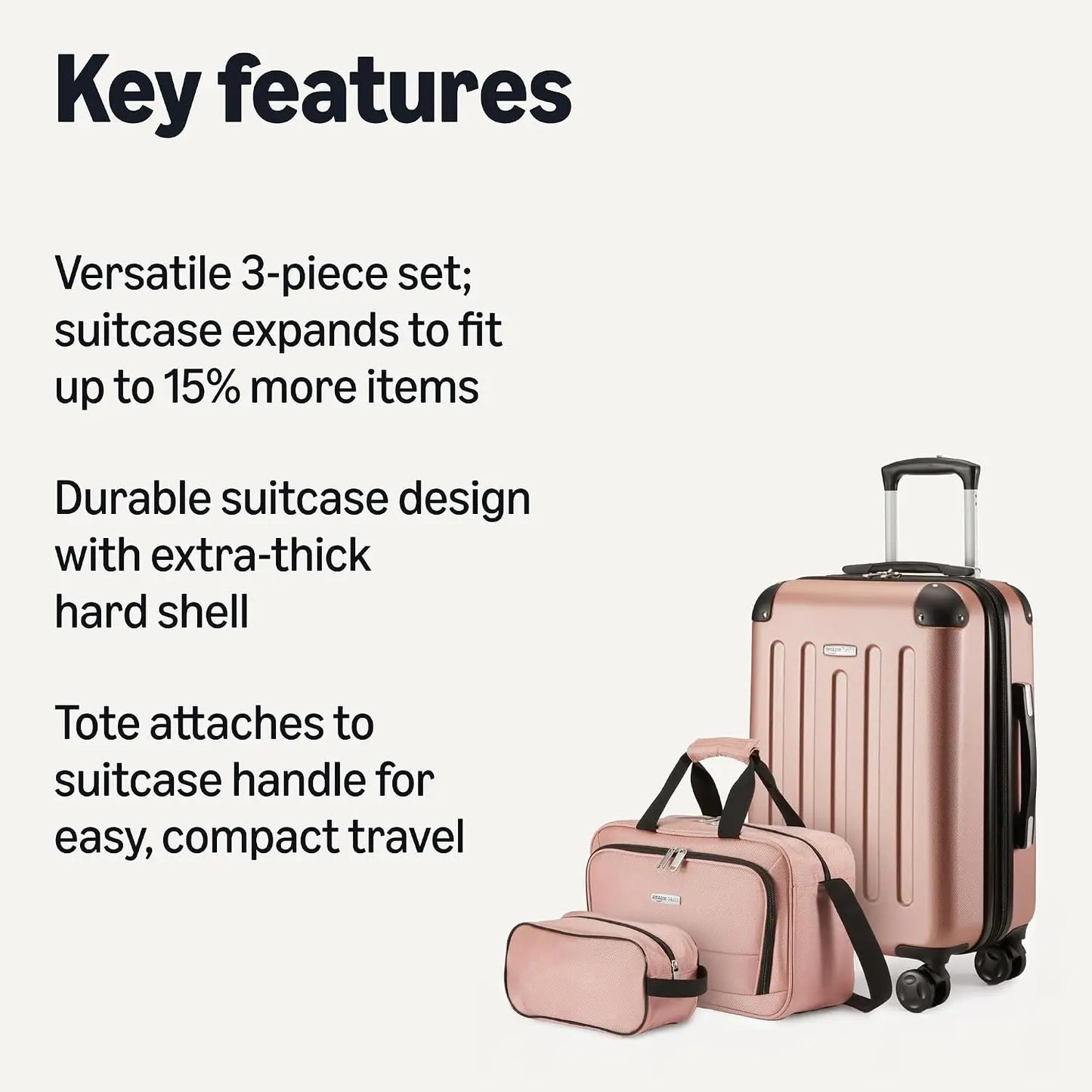 Luggage Set with Tote Bag, and Compact Travel Bag