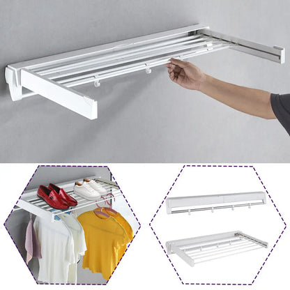 Wall-Mounted Laundry Drying Rack