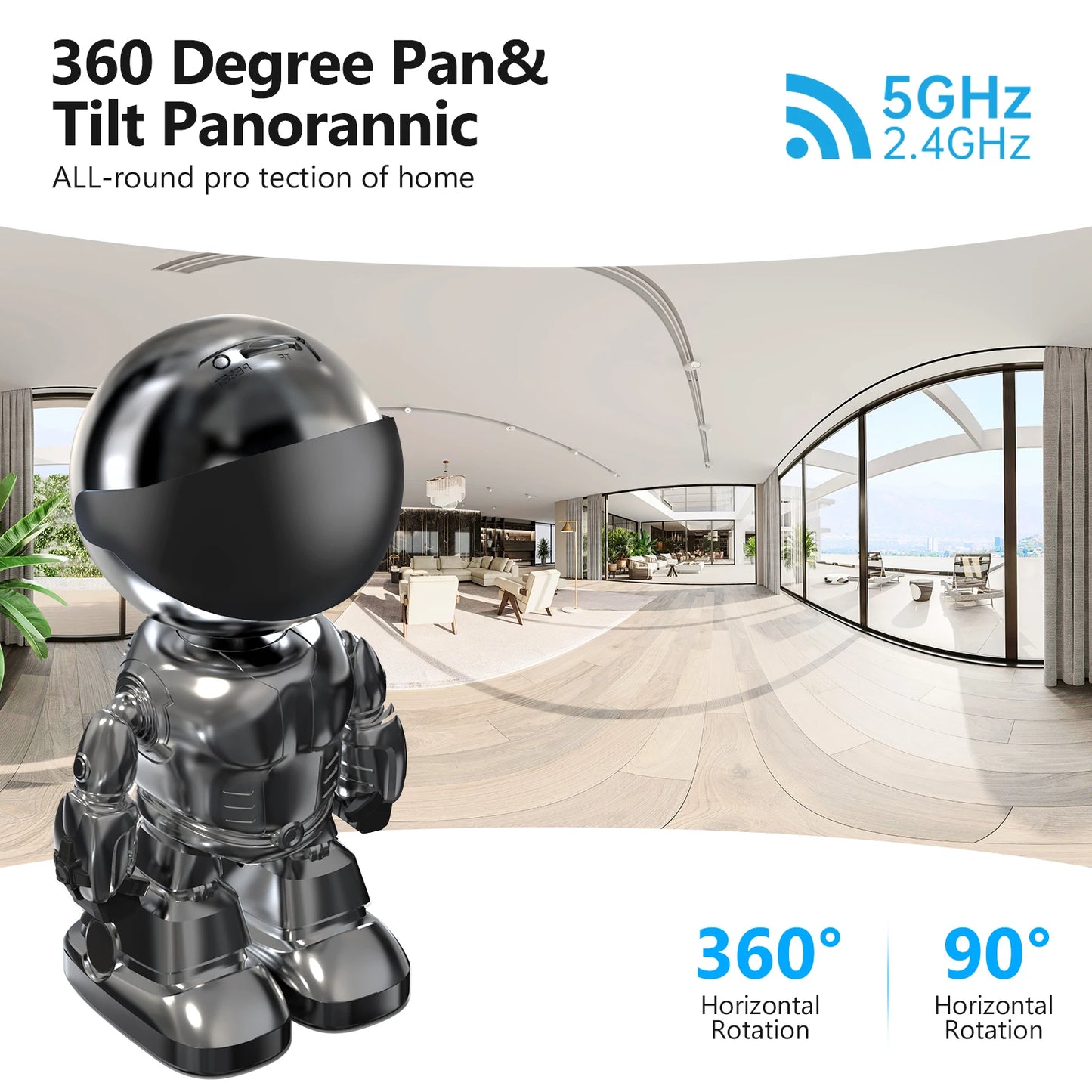 Robot Camera Wi-Fi 3MP Indoor Home Security