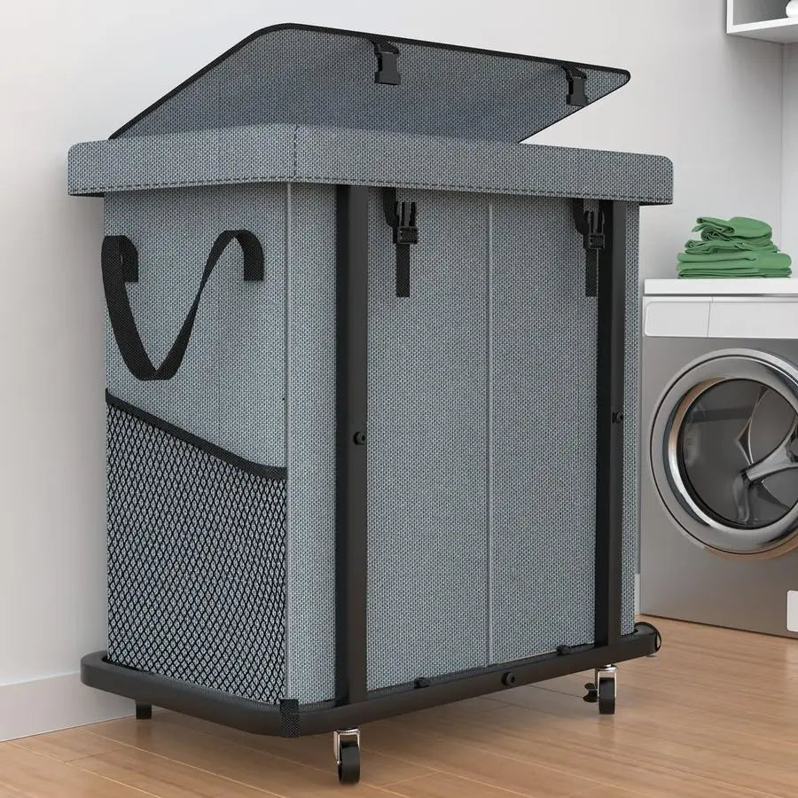 High Grade Large Laundry Basket with Wheels