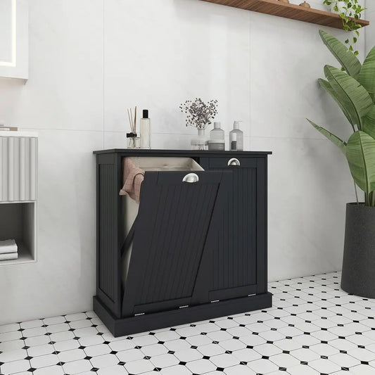 Laundry Hamper Cabinet, with Removable Basket