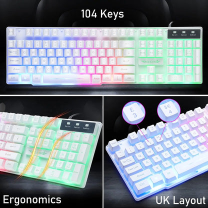 Gaming Combo Set, Keyboard, Mouse, Headset, Mouse Pad
