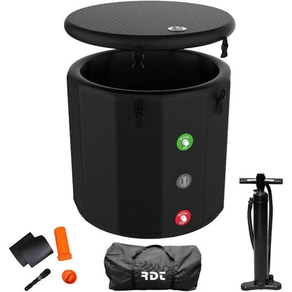 Portable Ice Plunge Tub with Inflatable Lid