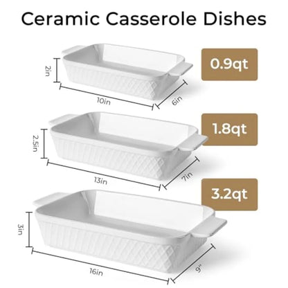 3-Piece Stackable Bakeware Sets Dishwasher and Oven Safe