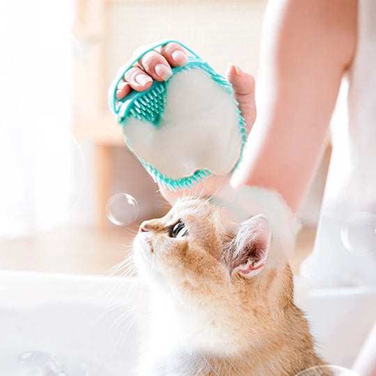Silicone Pet Bathing Brush Gentle Grooming for Pets