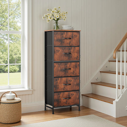 Storage Furniture for Bedroom, 5 Fabric Drawers