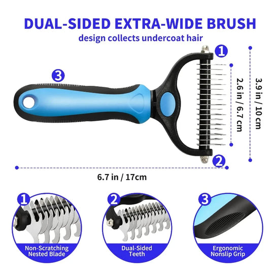 self cleaning deshedding brush for pets