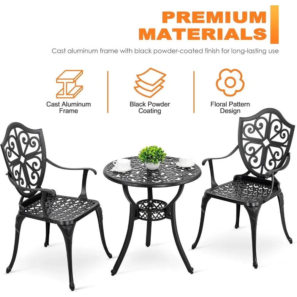 Cast Aluminum Patio Bistro Sets