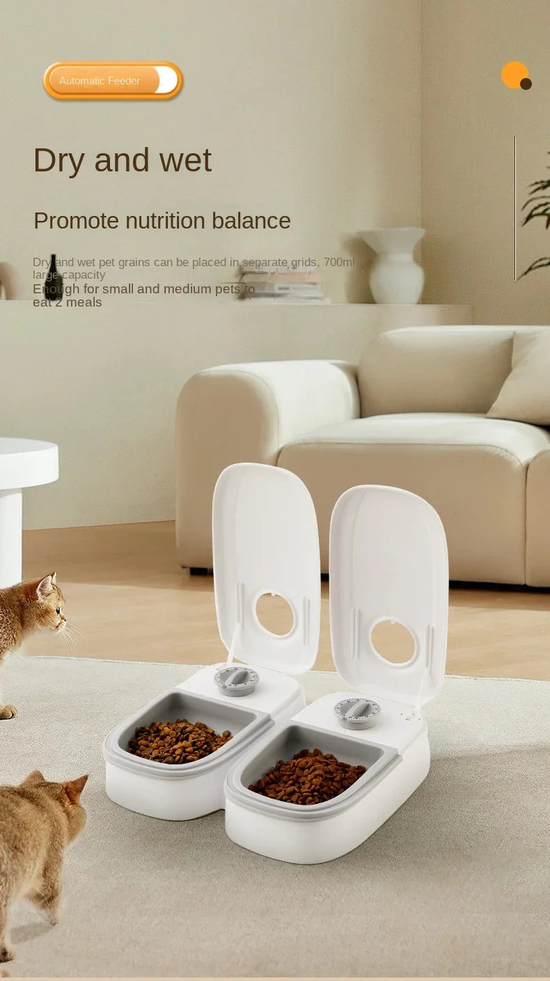 automatic dog cat feeder water bowl