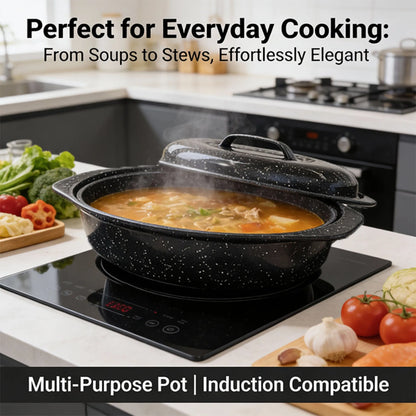 13-Inch Oval Roaster with Lid, Dishwasher Safe