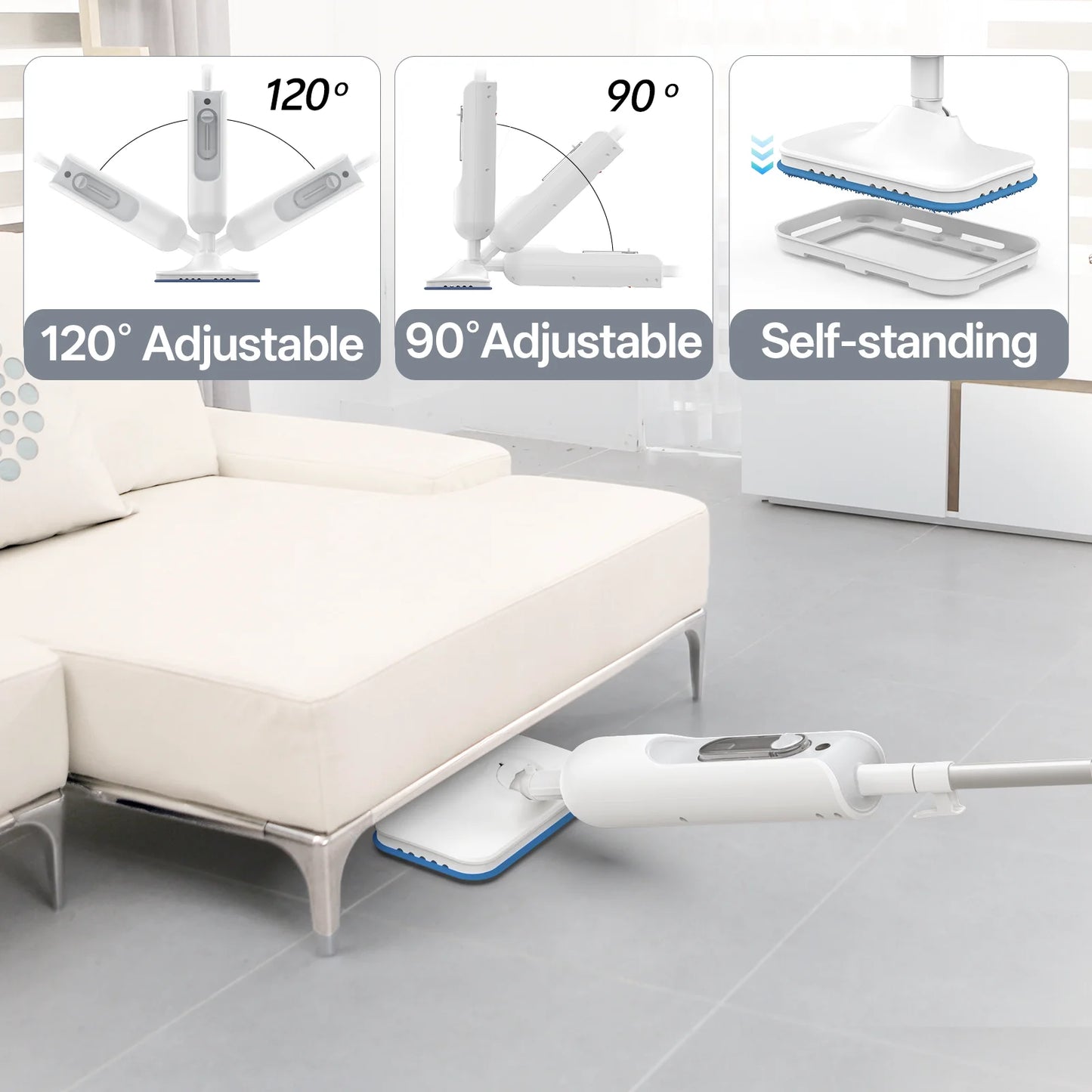 Steam Mop, melts tough grease and grime