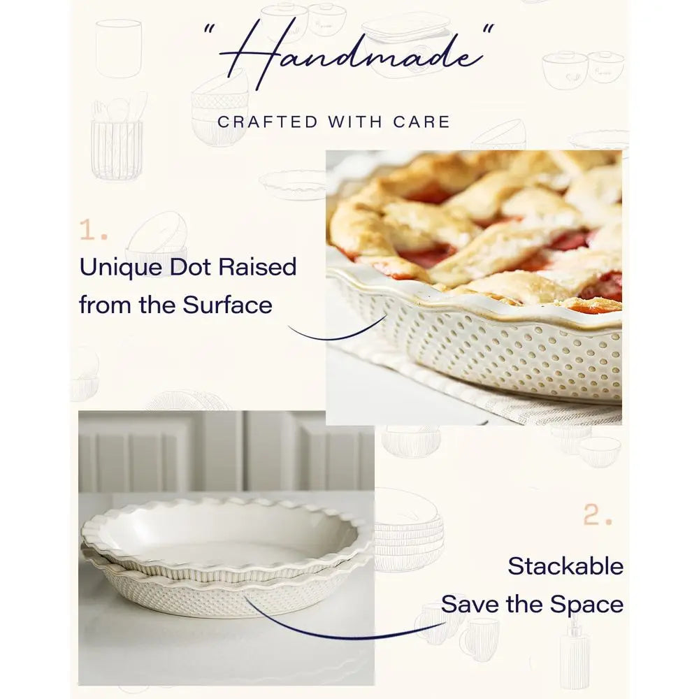 Ceramic Pie Pan Set of 2
