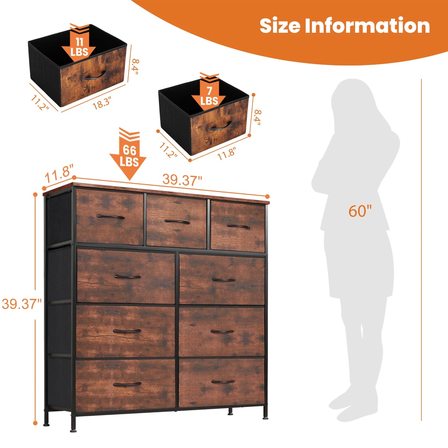 Organizer with 9 Storage Drawer