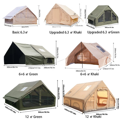 Camping Tent Large Inflatable with Skylight