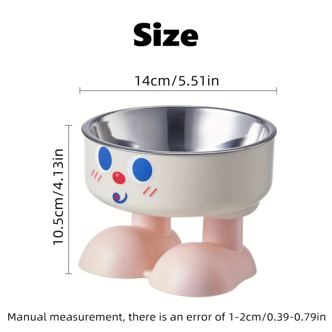 elevated stainless steel pet bowl