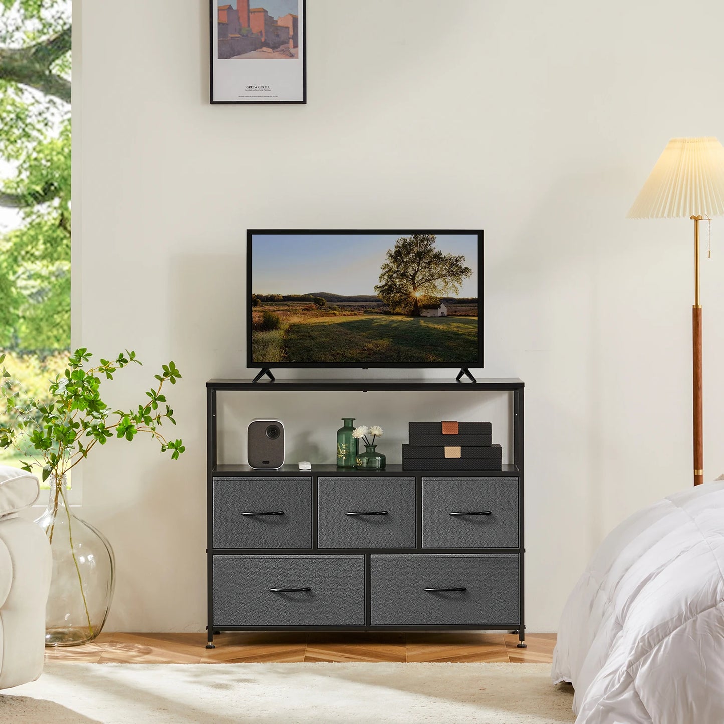 TV Stand Dresser for Bedroom with Storage